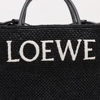 ロエベ スタンダード A4 トート ラフィア×レザー 2WAYトート