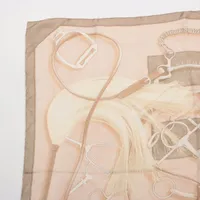 エルメス カレ90 PROJETS CARRES 計画力 スカーフ シルク ベージュ