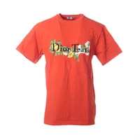 ディオール コットン Tシャツ L メンズ ホワイト 393J696A0849