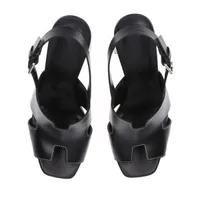 エルメス クレア レザー サンダル 37 レディース ブラック ルーリス エルメス クレア レザー サンダル 37 レディース ブラック