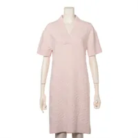 エルメス ニットワンピース ピンク 2E2501DE Vネック Hモチーフ エルメス ニットワンピース ピンク 2E2501DE Vネック Hモチーフ