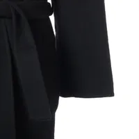 エルメス 21AW カシミヤ コート 36 レディース ブラック セリエ