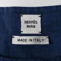 エルメス 25SS コットン ワンピース 36 レディース ネイビー
