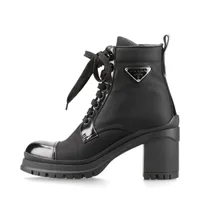 プラダ　ショートブーツ プラダ Re Nylon リ ナイロン ナイロン×レザー ショートブーツ