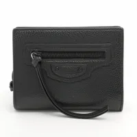 ✨新品未使用・箱証明書✨　BALENCIAGA クラシック　コンパクトウォレット バレンシアガクラシック ミニウォレット ピンクベージュ
