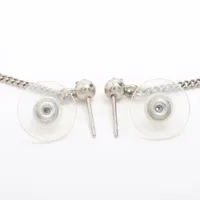 シャネル ココマーク ピアス(両耳用) GP×ラインストーン シルバー