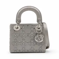 【極美品箱付き】クリスチャン・ディオール レディディオール ミニ サテン CHRISTIAN DIOR クリスチャンディオール レディディオールミニ