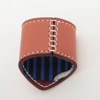 エルメス ポルトボヌール スカーフリング レザー ブラウン A3605369