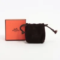 エルメス ポルトボヌール スカーフリング レザー ブラウン A3605369