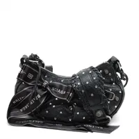 最安値挑戦中★BALENCIAGA★ル カゴール XS バッグ★ブラック ホワイト の ウィメンズ Le Cagole ショルダーバッグ XS