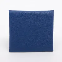 エルメス バスティア シェブルミゾル コインケース ブルー シルバー