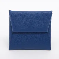 エルメス バスティア シェブルミゾル コインケース ブルー シルバー