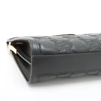 【セール】グッチ☆GGマテラッセ レザーショルダーバッグ 826217 グッチ GGマトラッセ レザー 2WAYショルダーバッグ ブラック