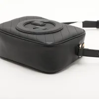グッチ ブロンディ レザー ショルダーバッグ ブラック 742360