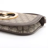 【新品未使用】グッチ　GGスプリーム　ブロンディ　ショルダーバッグ グッチ GGスプリーム ブロンディ PVC×レザー ショルダーバッグ