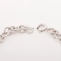 ディオールChristian Dior ロゴハート　ラインストーン　ブレスレット Christian Diorロゴハートラインストーンネックレス