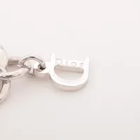 ディオール Diorロゴ ブレスレット GP×ラインストーン シルバー