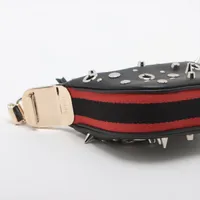 GUCCI ブラックレザー ショルダーバッグ 2way GUCCI グッチ バッグ レディース ブランド ハンドバッグ