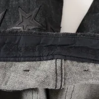 ブラックデニムショートパンツ フリンジ付き 系統 クロムハーツ シャネル アリス CHROME HEARTS クロムハーツ クロスパッチカスタムウォッシュド