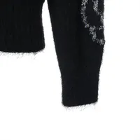 CHANEL カシミヤ カメリア ココマークチャーム ノースリーブニット 黒 CHANEL カシミヤ カメリア ココマークチャーム ノースリーブ