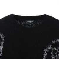 シャネル ココマーク カメリア 23K カシミヤ×シルク ニット 36