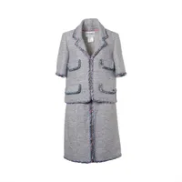 シャネル ココボタン 14年 シルク×レーヨン×ポリエステル セットアップ