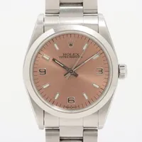 ロレックス オイスターパーペチュアル 67480 SS AT ピンク文字盤