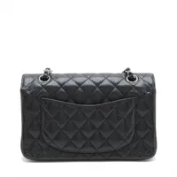 シャネル マトラッセ フラップ ダブル チェーン ショルダー バッグ 黒. シャネル CHANEL マトラッセ 25 Wチェーン ブラック ラムスキン