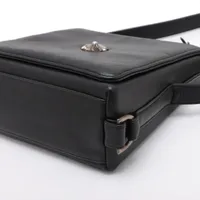 クロムハーツ ショルダーバッグ レザー×925 インボイスアリ ブラック