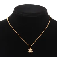 CHANEL シャネル ココマーク ラインストーン ネックレス 3311 シャネル ココマーク 3311 ネックレス GP×ラインストーン