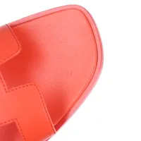 美品 エルメス HERMES サンダル オレンジ レザー 保存袋 箱付き 美品 エルメス HERMES サンダル オレンジ レザー 保存袋 箱付き