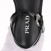 PRADA　プラダ　モノリス　ブラッシュドレザー　サンダル　ベルト　ストラップ プラダ モノリス ブラッシュドレザー サンダル 36 1/2 レディース