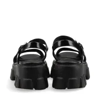 プラダ モノリス ブラッシュドレザー サンダル 36 1/2 レディース