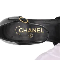 〈新品未使用〉シャネル パンプス 37C ゴールド シャネル ココマーク レザー パンプス 37.5C レディース