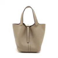 エルメス ピコタンロックPMサイズ ベージュマルファ/G金具 HERMES エルメス ピコタンロック18/PM ベージュマルファ