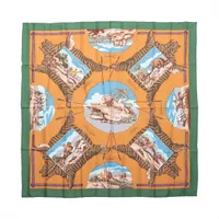 正規品　HERMES エルメス カレ90 スカーフ アフリカ　シルク　ストール HERMES 美品 エルメス スカーフ カレ90 90cm シルク 100