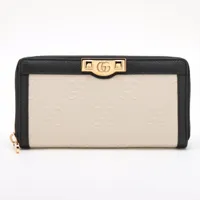 グッチ ジャンボGG 676152 レザー ラウンドジップウォレット
