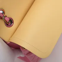 【ディズニー】美品 ダブルチェーン ピンクマトラッセ シャネル マトラッセ25 ラムスキン ダブルフラップ ダブルチェーン