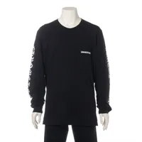 クロムハーツ  スクロールラベル　ロンT　ブラック　90s クロムハーツ スクロールラベル ロングTシャツ コットン サイズM