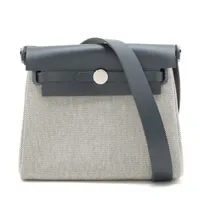 エルメス エールバッグジップ20 トワルアッシュxヴァッシュ