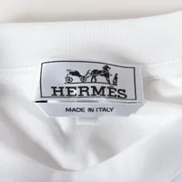 HERMES エルメス Tシャツ ブルー Fragments Equestres Fragments Equestres