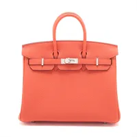 HERMES オレンジボックス　バーキン25 エルメス バーキン25 オレンジ/ゴールド金具 ドブリス □H刻印