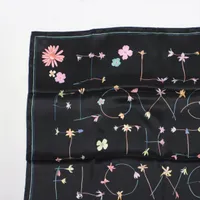 エルメス カレ70 I LIKE FLOWERS スカーフ シルク ブラック A3617169