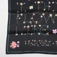 エルメス カレ70 I LIKE FLOWERS スカーフ シルク ブラック A3617169
