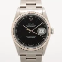 ロレックス デイトジャスト 16234 SS×WG SS AT 黒文字盤 オイスター