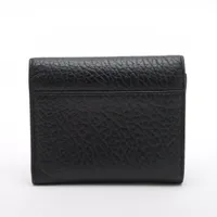 付属品完備❗️新品未使用✨マルジェラコンパクトウォレットミニ財布4ステッチ黒レザー メゾンマルジェラ 4ステッチ レザー コンパクトウォレット