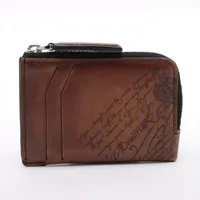 ベルルッティ カリグラフィ レザー フラグメントケース ブラウン