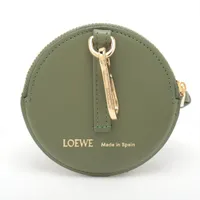 ロエベ アナグラム キャンバス コインケース グリーン A3621903｜中古 