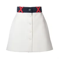 MIU MIU 23AW レーヨン ナイロン スカート 36 アイボリー ミュウミュウ 23AW レーヨン×ナイロン スカート 40 アイボリー