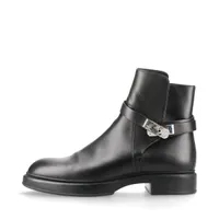 HERMES エルメス Veo ショートブーツ ケリー金具 ブラック 40 エルメス ヴェオ レザー ショートブーツ 42 メンズ ブラック